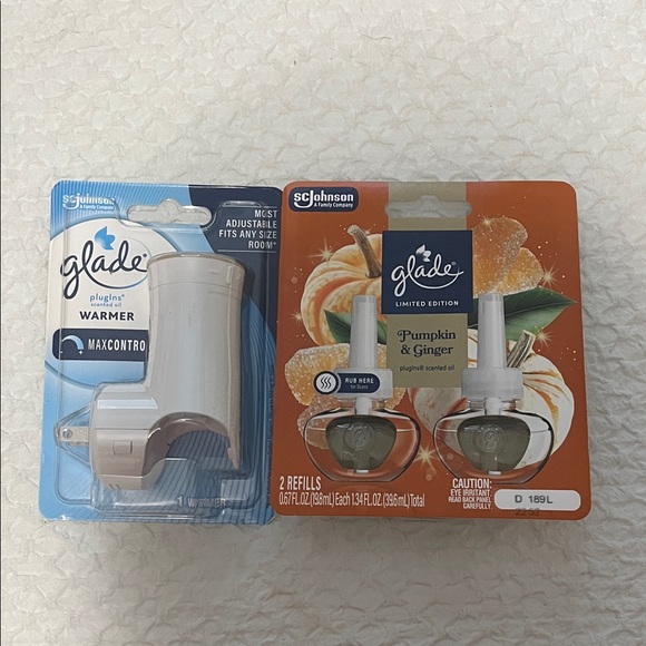 Glade Other - NWT Glade Scented Oil Warmers Pumpkin and Ginger and Wall Plug In